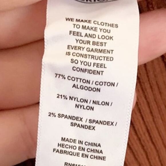 Good American Twisted Shoulder Ribbed Tank Top NWT XL Brown Tortoise Shell - Picture 9 of 9